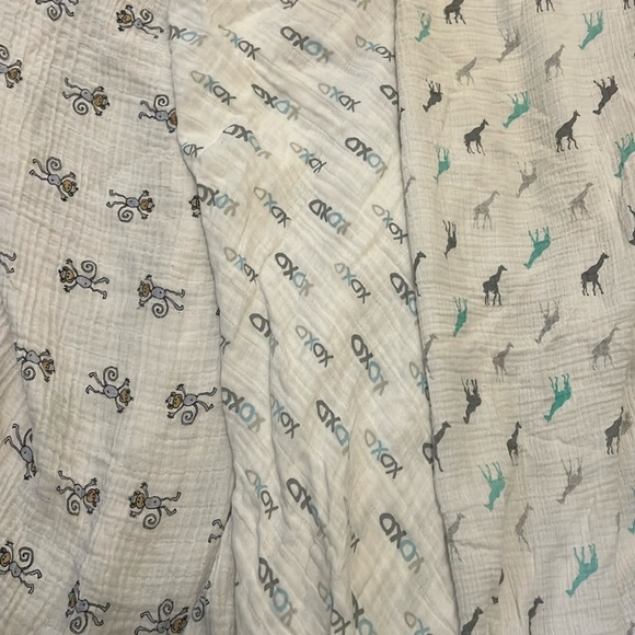 Three set of 3 Aden + Anáis Muslin Baby Boy blankets bundle - Picture 1 of 3